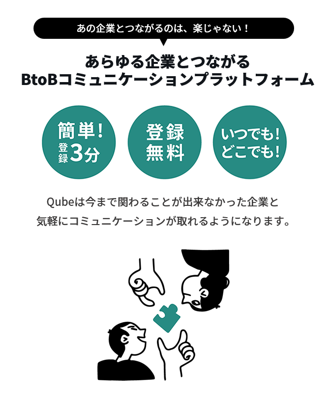 あらゆる企業と繋がるBtoBコミュニケーションプラットフォーム